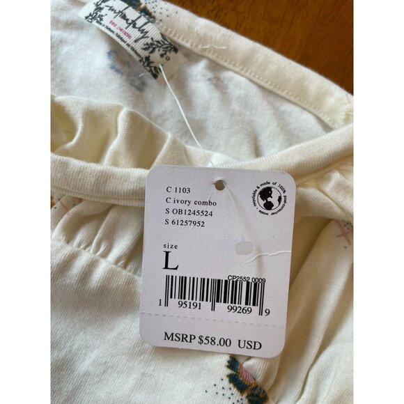 Free People Intimately Floral Puff Sleeve Bodysuit NWT Cottagecore Boho Dainty - Picture 10 of 13